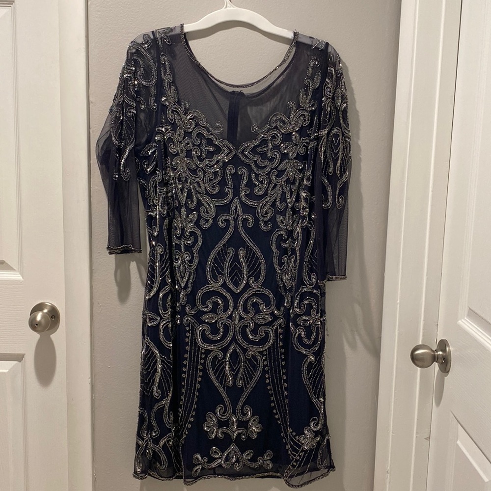 Beaded cocktail dress.